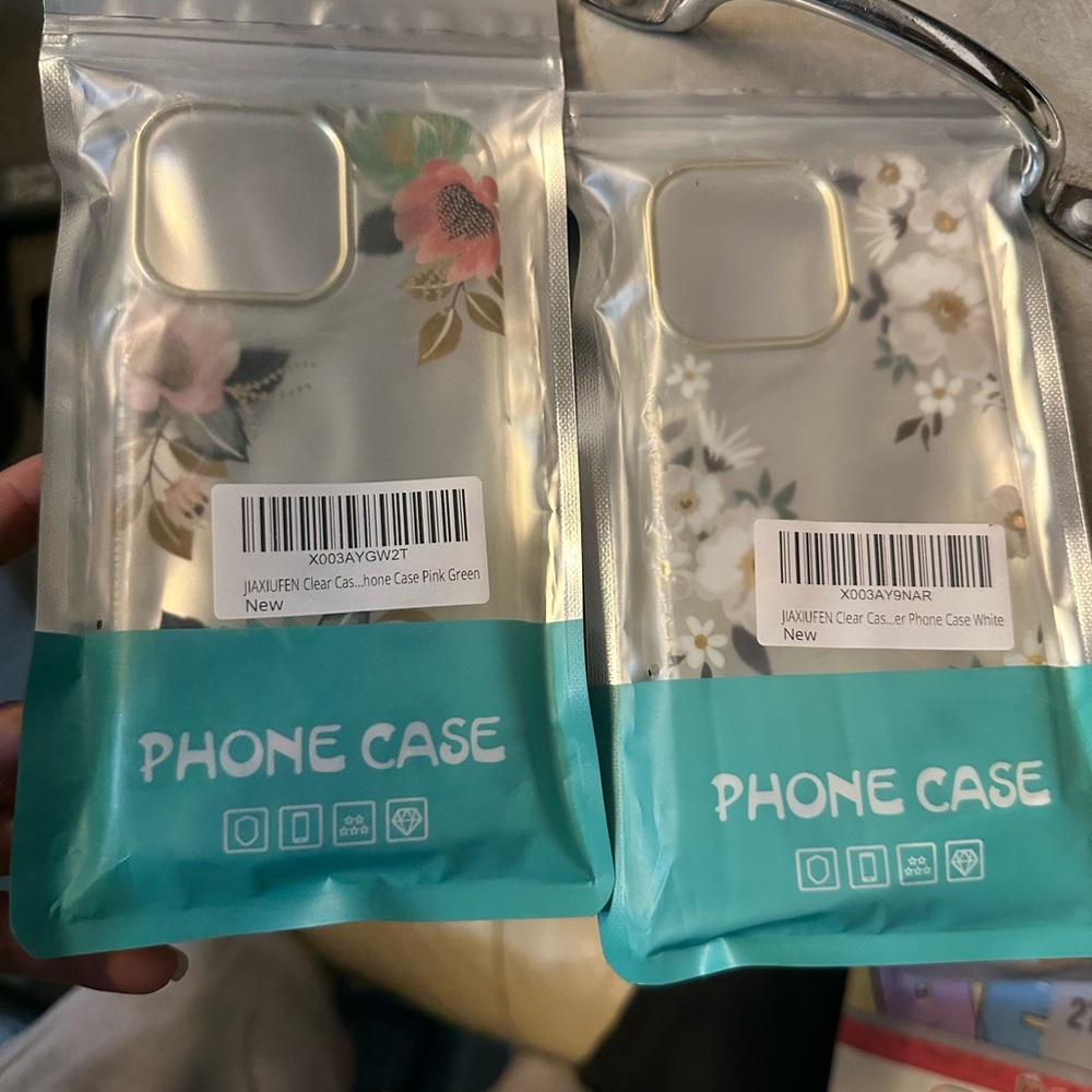 Amazon Floral Phone Case - Pink, Green, and White